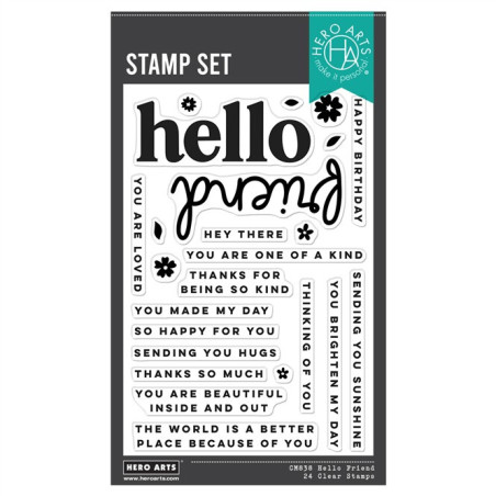 HERO ARTS You've Got a Friend Clear Stamp Set Hello Friend