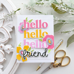 HERO ARTS You've Got a Friend Clear Stamp Set Hello Friend