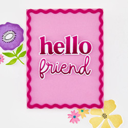 HERO ARTS You've Got a Friend Clear Stamp Set Hello Friend