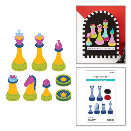 Spellbinders Checkmate Etched Dies Chess & Checkers by Spellbinders