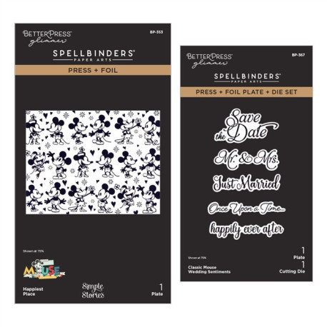 Spellbinders Classic Mouse Wedding BetterPress Bundle by Simple Stories