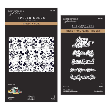 Spellbinders Classic Mouse Wedding BetterPress Bundle by Simple Stories
