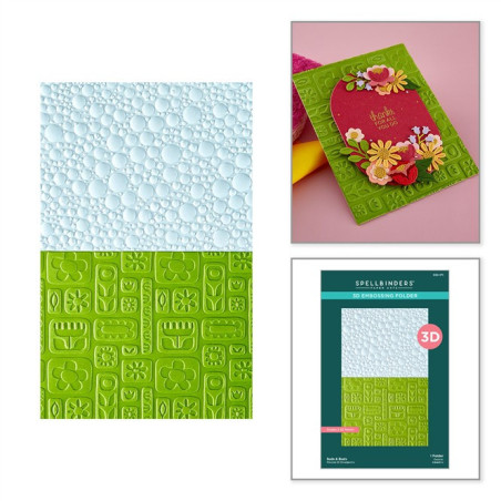 Spellbinders Shiny New Day 3D Embossing Folder Suds & Buds by Spellbinders