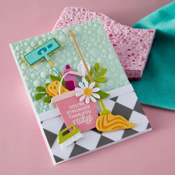 Spellbinders Shiny New Day 3D Embossing Folder Suds & Buds by Spellbinders