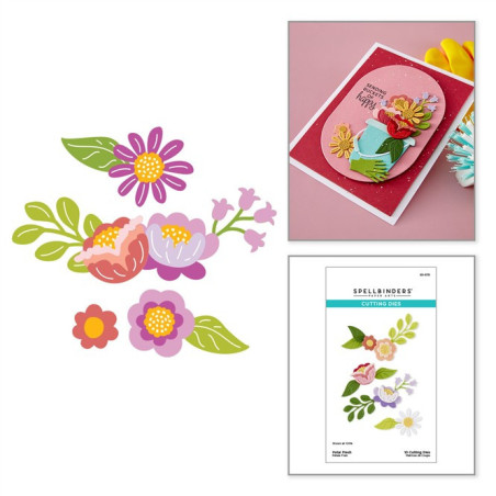 Spellbinders Shiny New Day Etched Dies Petal Fresh by Spellbinders