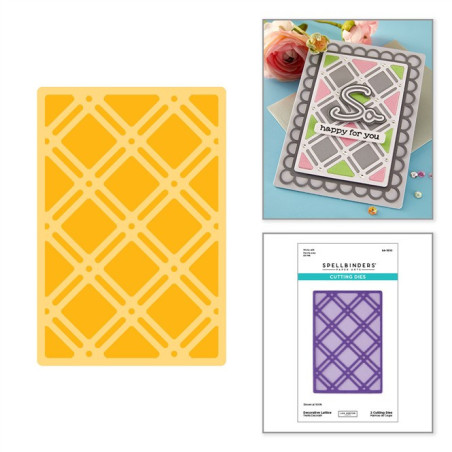 Spellbinders Summertime Etched Dies Decorative Lattice by Lisa Horton