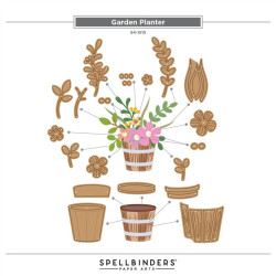 Spellbinders Summertime Etched Dies Garden Planter by Lisa Horton