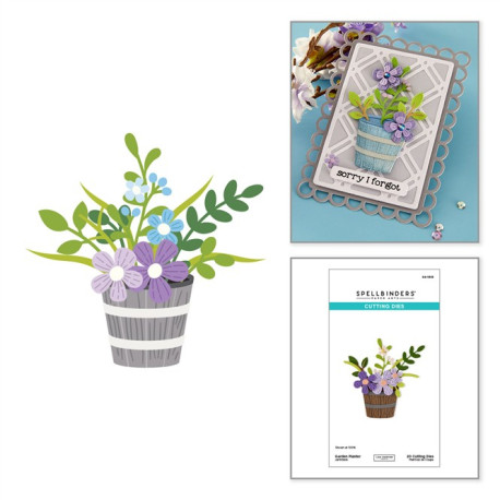 Spellbinders Summertime Etched Dies Garden Planter by Lisa Horton