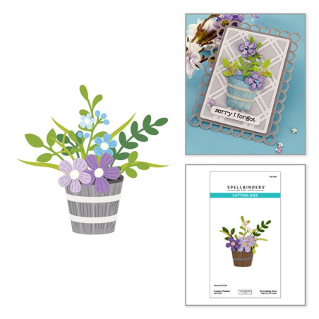 Spellbinders Summertime Etched Dies Garden Planter by Lisa Horton
