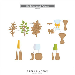 Spellbinders Summertime Etched Dies Containers and Foliage by Lisa Horton