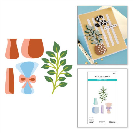 Spellbinders Summertime Etched Dies Containers and Foliage by Lisa Horton