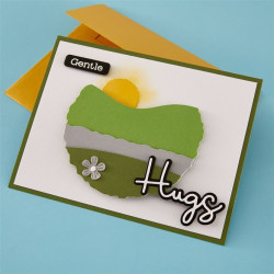 Spellbinders Summertime Clear Stamp & Die Set Love and Hugs Sentiments by Lisa Horton