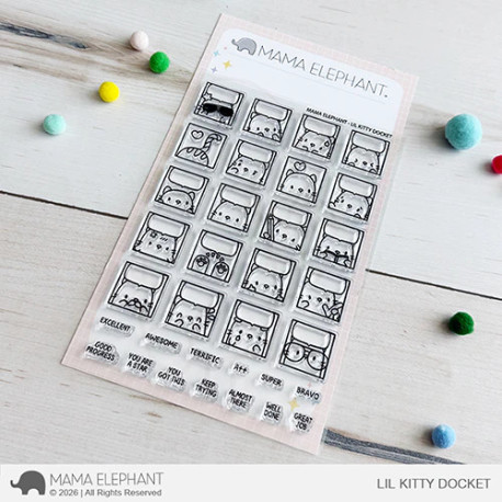 Mama Elephant LIL KITTY DOCKET Clear Stamp