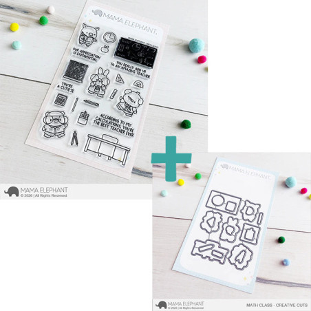 Mama Elephant MATH CLASS SET Clear Stamp + CUTS