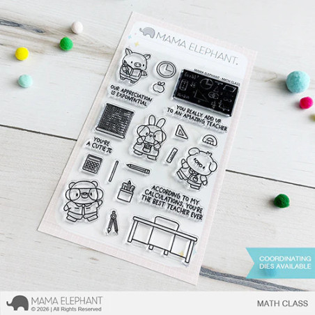 Mama Elephant MATH CLASS Clear Stamp