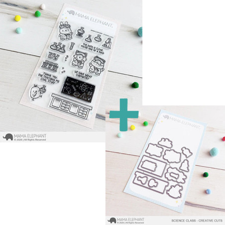 Mama Elephant SCIENCE CLASS SET Clear Stamp + CUTS