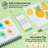 Ohuhu Honolulu² 48 BASIC Colors Dual Tips Alcohol Art Markers - punta PENNELLO e SCALPELLO