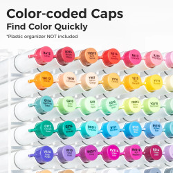 Ohuhu Honolulu² 48 BASIC Colors Dual Tips Alcohol Art Markers - punta PENNELLO e SCALPELLO