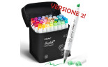 Ohuhu Honolulu² 48 BASIC Colors Dual Tips Alcohol Art Markers - punta PENNELLO e SCALPELLO