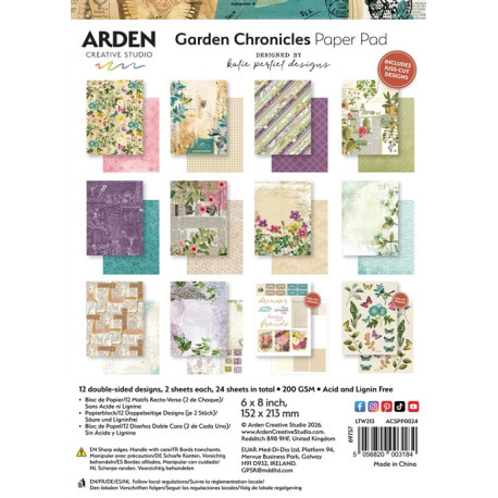 ARDEN Creative Studio Garden Chronicles Paper Pad 15x20cm
