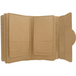 Graphic 45 Travel Album with Inserts Waterfall Folder & Journaling Notebooks Kraft