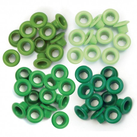 60 Green Standard Size Eyelets We R Memory Keepers