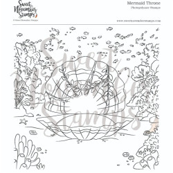 Sweet November Stamps Mermaid Throne Clear Stamp