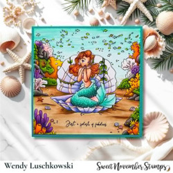 Sweet November Stamps Mermaid Throne Clear Stamp