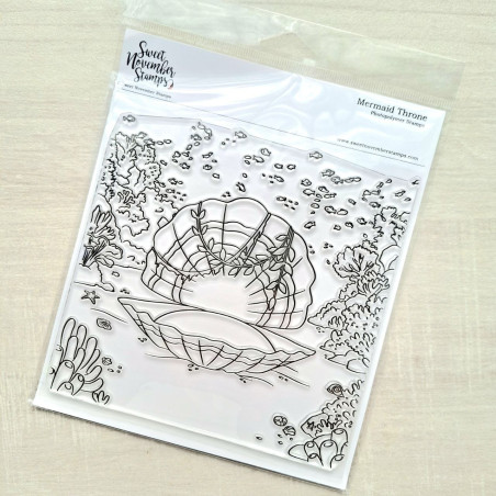 Sweet November Stamps Mermaid Throne Clear Stamp