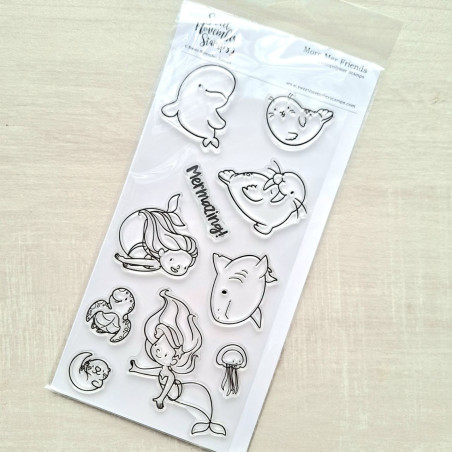 Sweet November Stamps More Mer Friends Clear Stamp