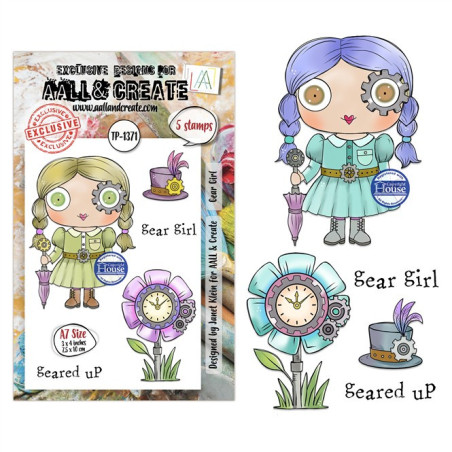 AALL & Create Stamp Set A7 1371 Gear Girl