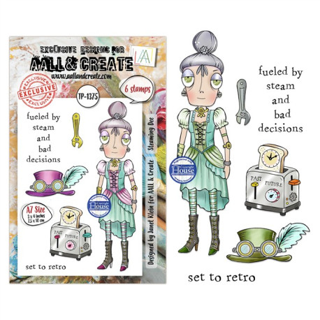 AALL & Create Stamp Set A7 1375 Steaming Dee