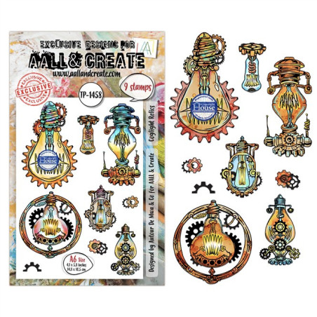 AALL & Create Stamp Set A6 1458 Coglights Relics