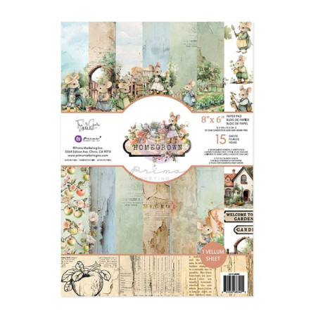 Prima Marketing Homegrown Paper Pad by The 3 Girls Tale 15x20cm