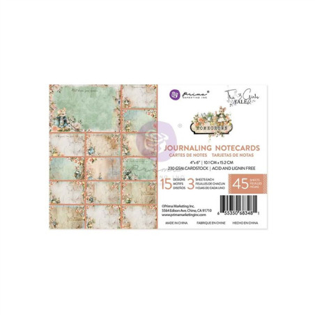 Prima Marketing Homegrown 4x6 Inch Journaling Cards by The 3 Girls Tale
