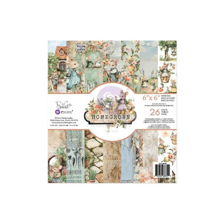 Prima Marketing Homegrown Paper Pad by The 3 Girls Tale 15x15cm