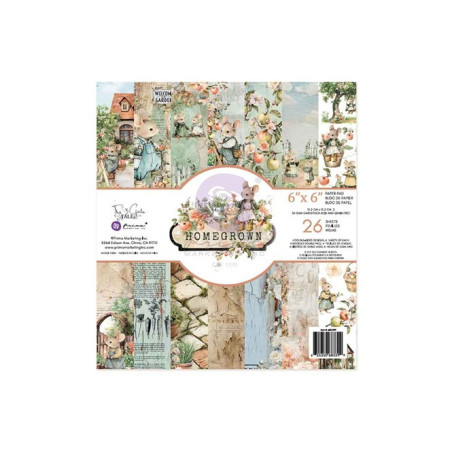 Prima Marketing Homegrown Paper Pad by The 3 Girls Tale 15x15cm