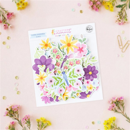 Pinkfresh Studio Crafted Moments Floral Ephemera by Paige Evans 36pz