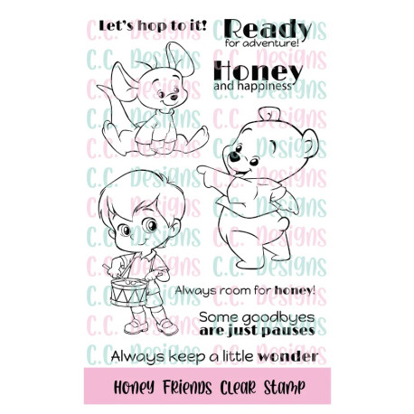 C.C. Design Honey Friends Clear Stamp