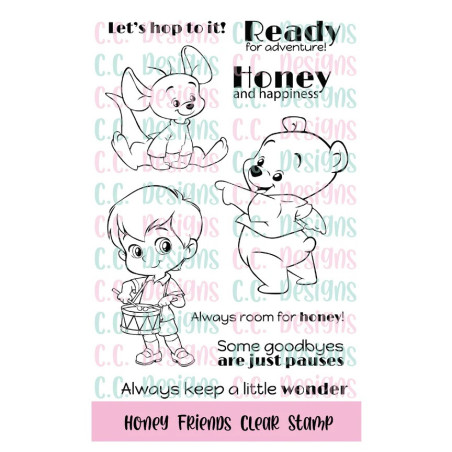 C.C. Design Honey Friends Clear Stamp