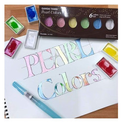 Gansai Tambi Set Pearl Colors 6 Colours