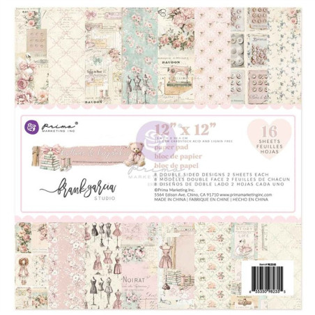 Prima Marketing Buttons & Keepsakes Paper Pad by Frank Garcia 30x30cn