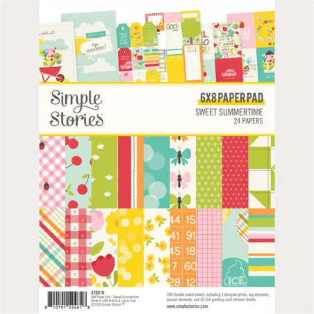 Simple Stories Sweet Summertime Paper Pad 15x20cm