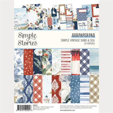 Simple Stories Simple Vintage Sand & Sea Paper Pad 15x20cm