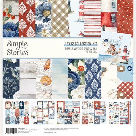 Simple Stories Simple Vintage Sand & Sea Collection Kit 30x30cm