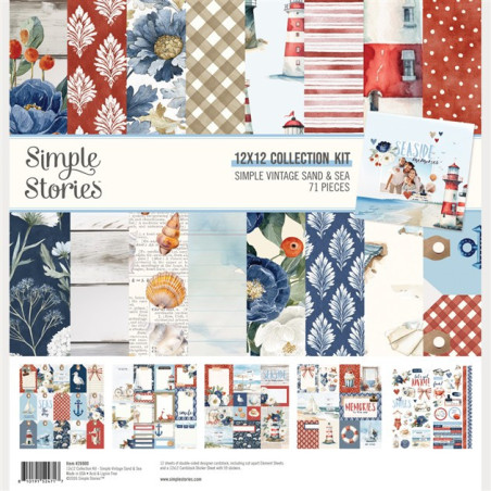 Simple Stories Simple Vintage Sand & Sea Collection Kit 30x30cm