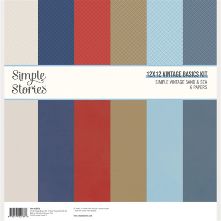 Simple Stories Simple Vintage Sand & Sea Vintage Basics Kit 30x30cm