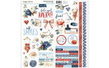 Simple Stories Simple Vintage Sand & Sea Cardstock Stickers 30x30cm