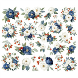 Simple Stories Simple Vintage Sand & Sea Floral Bits & Pieces 30pz