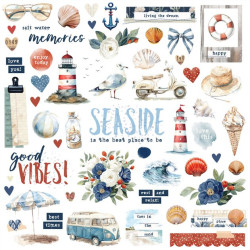 Simple Stories Simple Vintage Sand & Sea Chipboard 56pz